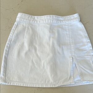 Lioness White Denim Skirt